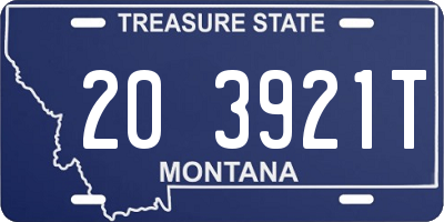 MT license plate 203921T