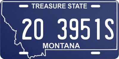 MT license plate 203951S