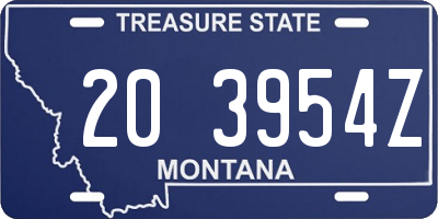MT license plate 203954Z