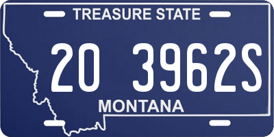 MT license plate 203962S