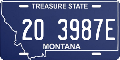 MT license plate 203987E