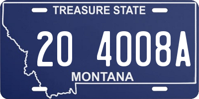 MT license plate 204008A