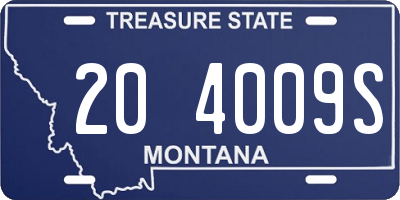 MT license plate 204009S