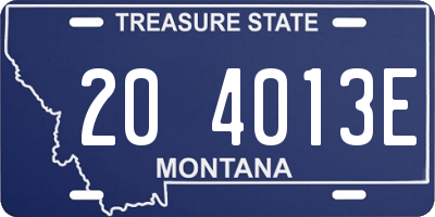MT license plate 204013E