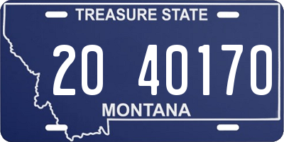 MT license plate 204017O