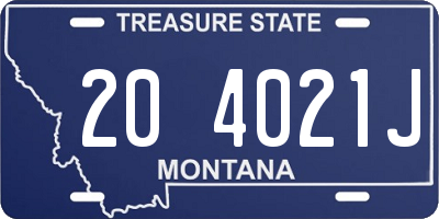 MT license plate 204021J