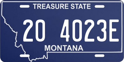 MT license plate 204023E