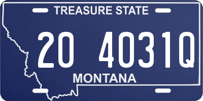 MT license plate 204031Q