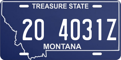 MT license plate 204031Z