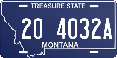 MT license plate 204032A