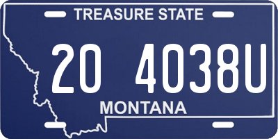 MT license plate 204038U
