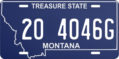 MT license plate 204046G