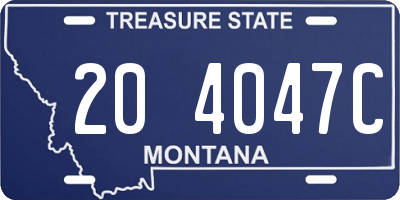 MT license plate 204047C