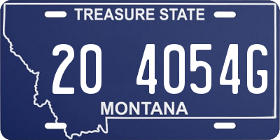 MT license plate 204054G