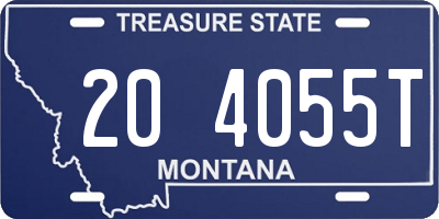 MT license plate 204055T