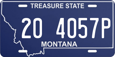 MT license plate 204057P