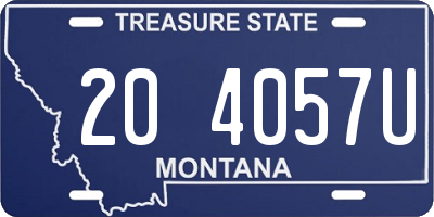 MT license plate 204057U
