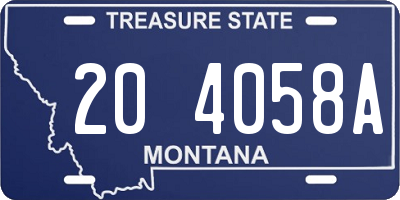 MT license plate 204058A