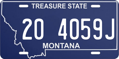 MT license plate 204059J