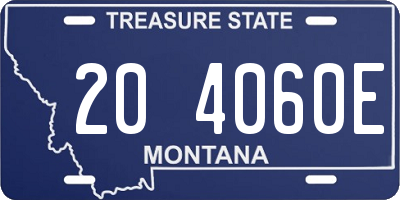 MT license plate 204060E