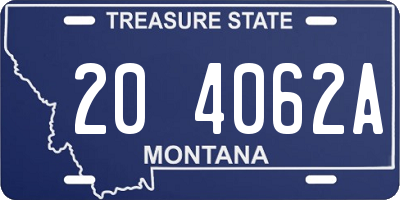 MT license plate 204062A