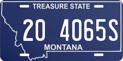 MT license plate 204065S