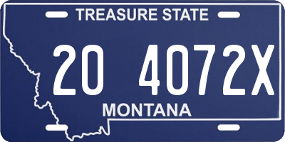 MT license plate 204072X