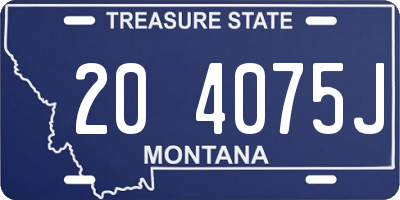 MT license plate 204075J