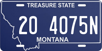 MT license plate 204075N