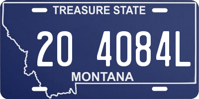 MT license plate 204084L