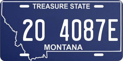MT license plate 204087E