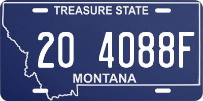 MT license plate 204088F
