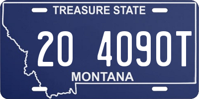 MT license plate 204090T
