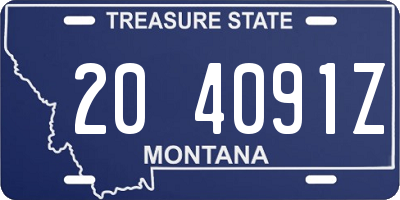 MT license plate 204091Z