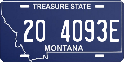 MT license plate 204093E