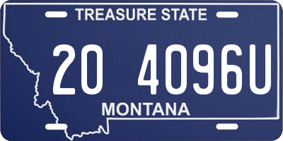 MT license plate 204096U
