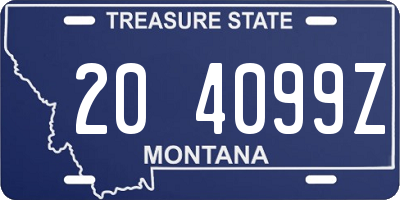 MT license plate 204099Z