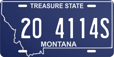 MT license plate 204114S