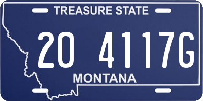 MT license plate 204117G