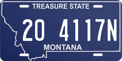 MT license plate 204117N