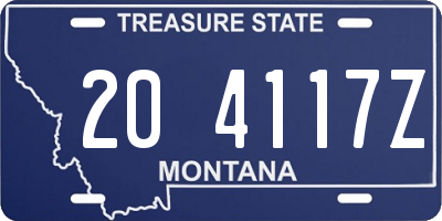 MT license plate 204117Z