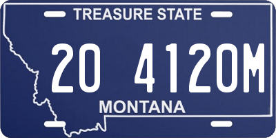 MT license plate 204120M