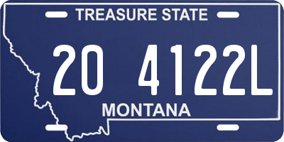 MT license plate 204122L