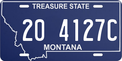 MT license plate 204127C