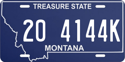 MT license plate 204144K