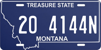 MT license plate 204144N
