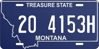 MT license plate 204153H