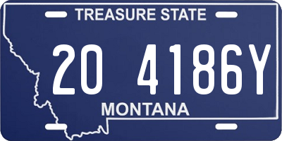 MT license plate 204186Y