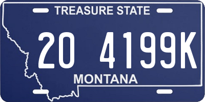 MT license plate 204199K
