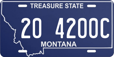 MT license plate 204200C